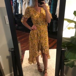 NEW Floral wrap midi dress